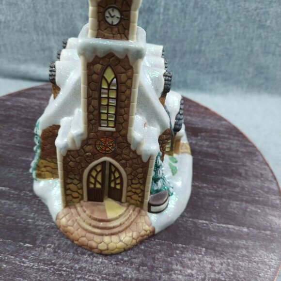 Stone Hill Chapel  Thomas Kinkade Collectible Ceramic Holiday Village Miniature - Picture 5 of 14